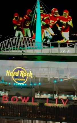 OMNISPACE360 NFL Projection Mapped Hologram Miami Super Bowl 2019 006