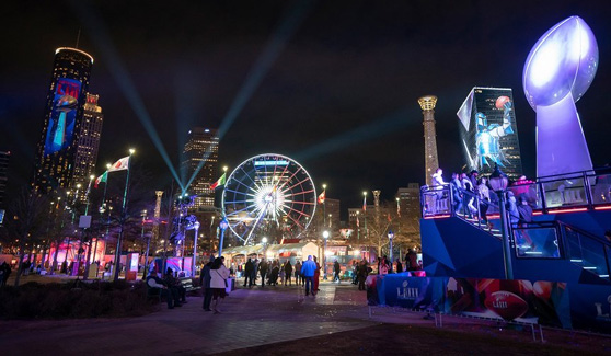 Super Bowl LIII Atlanta Projection Mapping